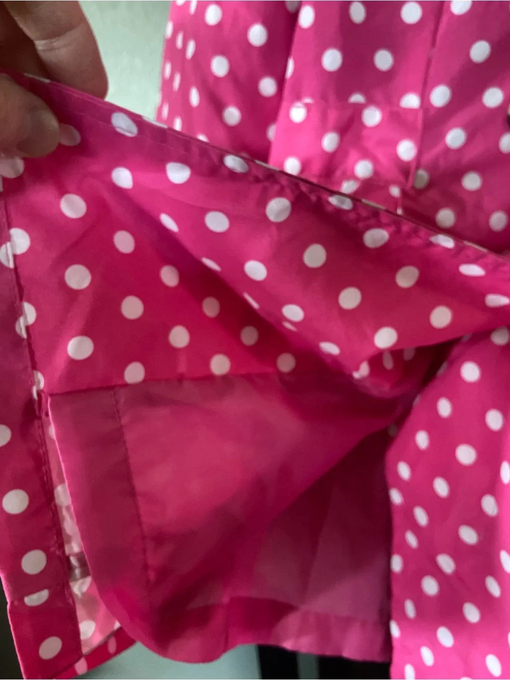 London Fog Bright Pink Polka Dot Raincoat